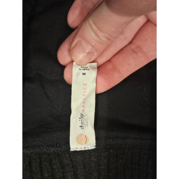 Daily practice by Anthropologie black floppy neck button cardigan sweater jacket - Picture 3 of 6